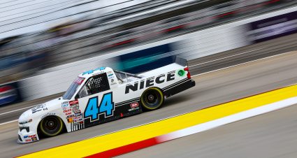 MARTINSVILLE, VIRGINIA - NOVEMBER 01: Matthew Gould, driver of the #44 Niece Chevrolet, drives during practice for the NASCAR Craftsman Truck Series Zip Buy Now, Pay Later 200 at Martinsville Speedway on November 01, 2024 in Martinsville, Virginia. (Photo by David Jensen/Getty Images) | Getty Images