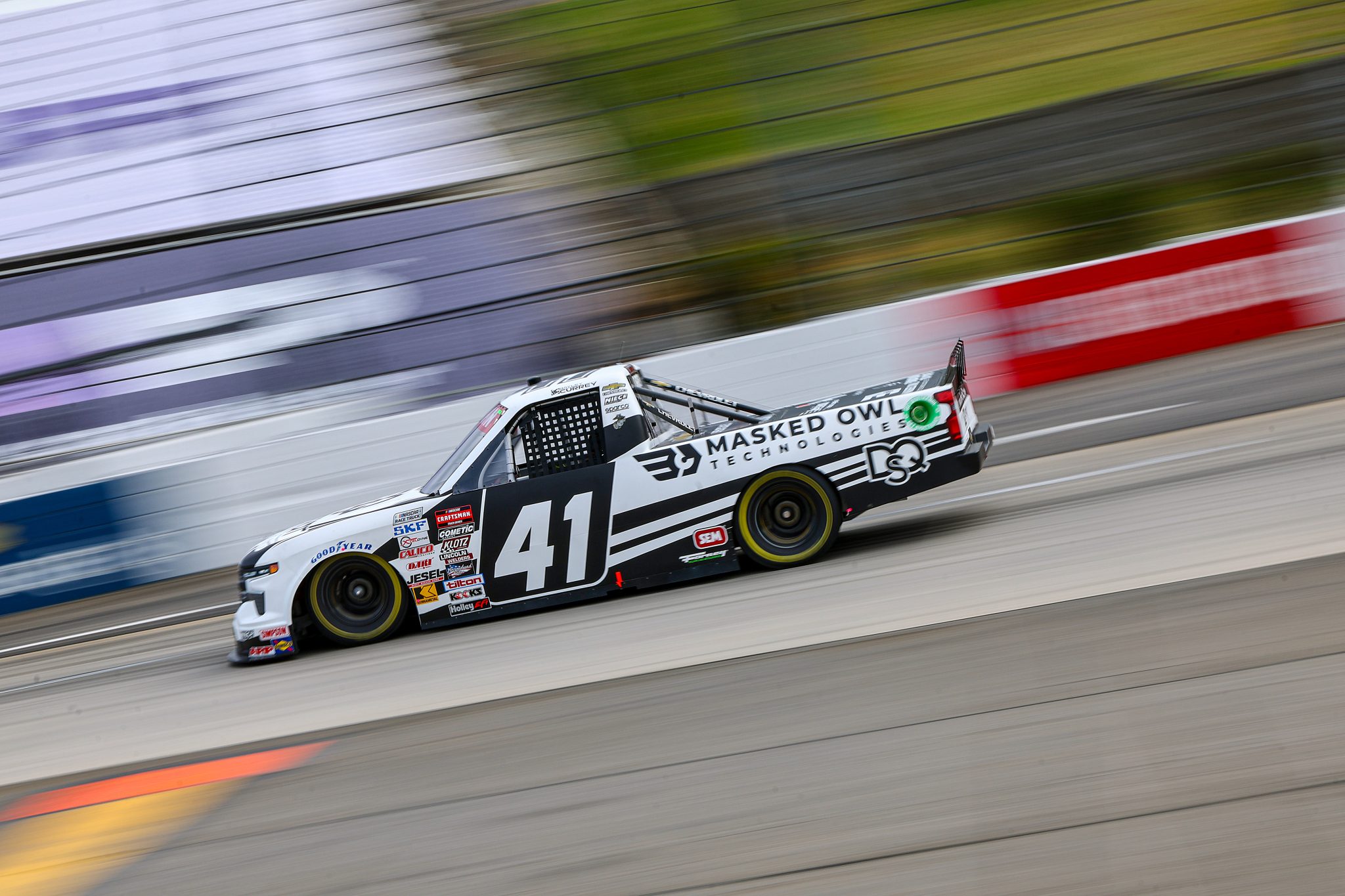 MARTINSVILLE, VIRGINIA - NOVEMBER 01: Bayley Currey, driver of the #41 DQS Chevrolet, drives during practice for the NASCAR Craftsman Truck Series Zip Buy Now, Pay Later 200 at Martinsville Speedway on November 01, 2024 in Martinsville, Virginia. (Photo by David Jensen/Getty Images) | Getty Images