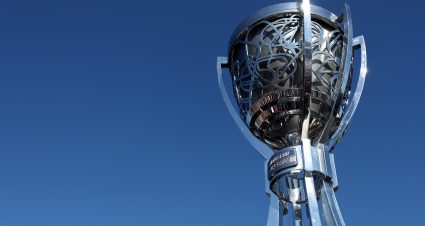 AVONDALE, ARIZONA - NOVEMBER 10: A general view of the Bill France NASCAR Cup Series Championship trophy onstage during pre-race ceremonies prior to the NASCAR Cup Series Championship Race at Phoenix Raceway on November 10, 2024 in Avondale, Arizona. (Photo by Meg Oliphant/Getty Images) | Getty Images