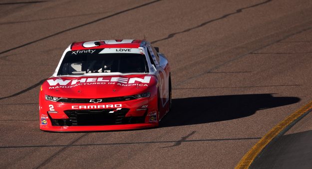 AVONDALE, ARIZONA - NOVEMBER 09: Jesse Love, driver of the #2 Whelen Chevrolet, drives during qualifying for the NASCAR Xfinity Series Championship Race at Phoenix Raceway on November 09, 2024 in Avondale, Arizona. (Photo by James Gilbert/Getty Images) | Getty Images