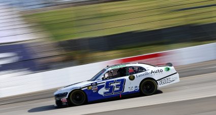 MARTINSVILLE, VIRGINIA - NOVEMBER 01: Mason Maggio, driver of the #53 Ford Ford, drives during practice for the NASCAR Xfinity Series National Debt Relief 250 at Martinsville Speedway on November 01, 2024 in Martinsville, Virginia. (Photo by David Jensen/Getty Images) | Getty Images