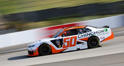 MARTINSVILLE, VIRGINIA - NOVEMBER 01: Preston Pardus, driver of the #50 Chinchor Electric Inc. Chevrolet, drives during practice for the NASCAR Xfinity Series National Debt Relief 250 at Martinsville Speedway on November 01, 2024 in Martinsville, Virginia. (Photo by David Jensen/Getty Images) | Getty Images