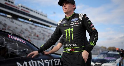 MARTINSVILLE, VIRGINIA - NOVEMBER 01: Riley Herbst, driver of the #98 Monster Energy Ford, walks the grid during qualifying for the NASCAR Xfinity Series National Debt Relief 250 at Martinsville Speedway on November 01, 2024 in Martinsville, Virginia. (Photo by Jonathan Bachman/Getty Images) | Getty Images