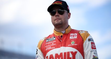 DAYTONA BEACH, FLORIDA - AUGUST 23: Erik Jones, driver of the #43 Family Dollar Toyota, looks on during qualifying for the NASCAR Cup Series Coke Zero Sugar 400 at Daytona International Speedway on August 23, 2024 in Daytona Beach, Florida. (Photo by James Gilbert/Getty Images) | Getty Images