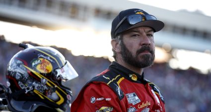AVONDALE, ARIZONA - NOVEMBER 10: Martin Truex Jr., driver of the #19 Bass Pro Shops Toyota, looks on the NASCAR Cup Series Championship Race at Phoenix Raceway on November 10, 2024 in Avondale, Arizona. (Photo by Sean Gardner/Getty Images) | Getty Images