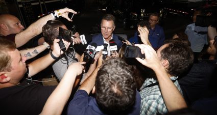 RICHMOND, VIRGINIA - AUGUST 11: Elton Sawyer, NASCAR Senior Vice President of Competition speaks to the media after the NASCAR Cup Series Cook Out 400 at Richmond Raceway on August 11, 2024 in Richmond, Virginia. (Photo by Sean Gardner/Getty Images) | Getty Images