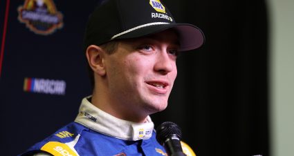 AVONDALE, ARIZONA - NOVEMBER 07: NASCAR Craftsman Truck Series Championship 4 driver, Christian Eckes speaks to the media during the NASCAR Championship 4 Media Day at Phoenix Raceway on November 07, 2024 in Avondale, Arizona. (Photo by Meg Oliphant/Getty Images) | Getty Images