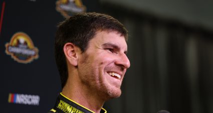 AVONDALE, ARIZONA - NOVEMBER 07: NASCAR Craftsman Truck Series Championship 4 driver, Grant Enfinger speaks to the media during the NASCAR Championship 4 Media Day at Phoenix Raceway on November 07, 2024 in Avondale, Arizona. (Photo by Meg Oliphant/Getty Images) | Getty Images