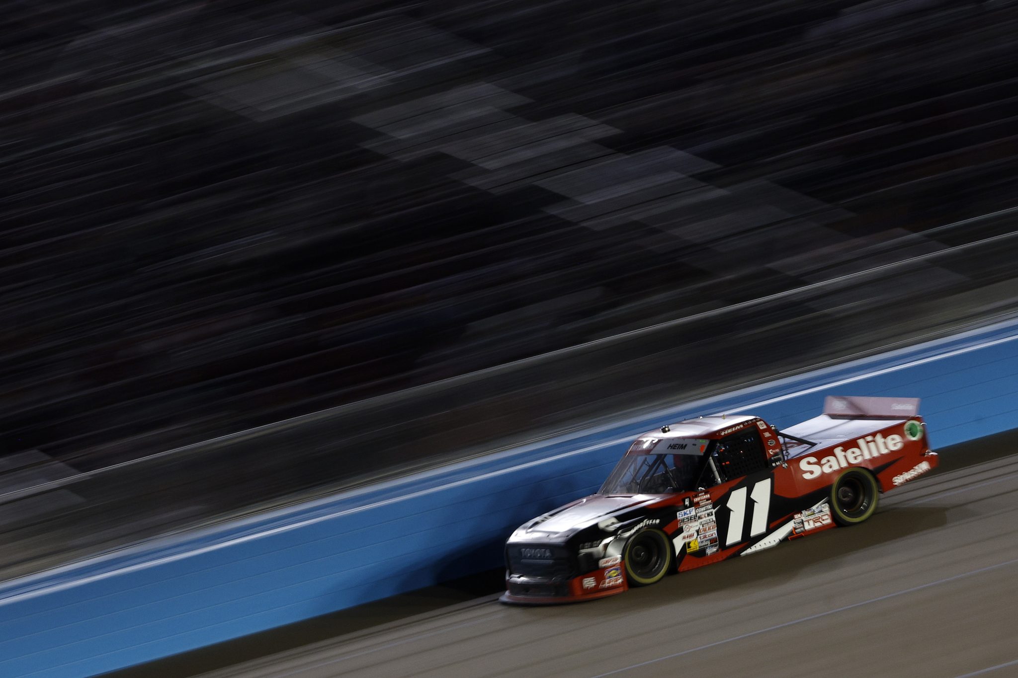 AVONDALE, ARIZONA - NOVEMBER 08: Corey Heim, driver of the #11 Safelite Toyota, drives during the NASCAR Craftsman Truck Series Championship Race at Phoenix Raceway on November 08, 2024 in Avondale, Arizona. (Photo by Sean Gardner/Getty Images) | Getty Images
