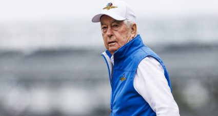 INDIANAPOLIS, INDIANA - MAY 27: Team owner, Roger Penske of Team Penske looks on during the 108th Indianapolis 500 champion's portraits at Indianapolis Motor Speedway on May 27, 2024 in Indianapolis, Indiana. (Photo by James Gilbert/Getty Images) | Getty Images