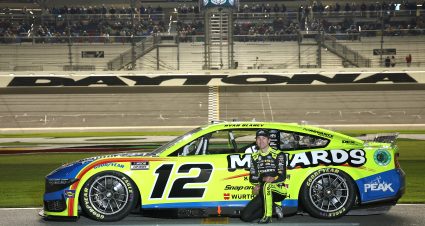 DAYTONA BEACH, FLORIDA - FEBRUARY 14: Ryan Blaney, driver of the #12 Menards/PEAK Ford, poses for a photo on the grid during qualifying for the NASCAR Cup Series Daytona 500 at Daytona International Speedway on February 14, 2024 in Daytona Beach, Florida. (Photo by Jared C. Tilton/Getty Images) | Getty Images