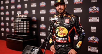 DAYTONA BEACH, FLORIDA - FEBRUARY 14: Martin Truex jr speaks to the Media during the NASCAR Cup Series 66th Annual Daytona 500 Media Day at Daytona International Speedway on February 14, 2024 in Daytona Beach, Florida. (Photo by James Gilbert/Getty Images) | Getty Images