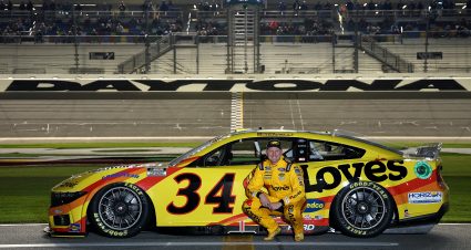 DAYTONA BEACH, FLORIDA - FEBRUARY 14: Michael McDowell, driver of the #34 Love's Travel Stops Ford, poses for a photo on the grid during qualifying for the NASCAR Cup Series Daytona 500 at Daytona International Speedway on February 14, 2024 in Daytona Beach, Florida. (Photo by Jared C. Tilton/Getty Images) | Getty Images