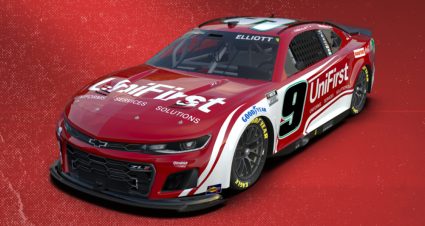 Chase Elliott’s 2024 #9 UniFirst Chevrolet paint scheme.