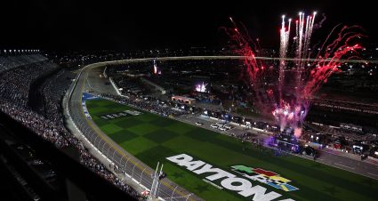 DAYTONA BEACH, FLORIDA - FEBRUARY 15: A general view of fireworks prior to the NASCAR Cup Series Bluegreen Vacations Duel #1 at Daytona International Speedway on February 15, 2024 in Daytona Beach, Florida. (Photo by Jared C. Tilton/Getty Images) | Getty Images