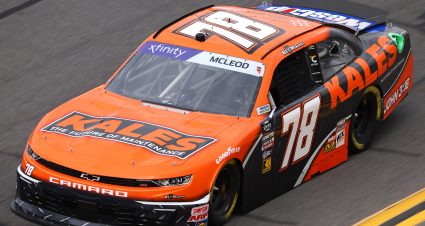 DAYTONA BEACH, FLORIDA - FEBRUARY 16: BJ McLeod, driver of the #78 Kales Truck Heavy Equipment Chevrolet, drives during practice for the NASCAR Xfinity Series United Rentals 300 at Daytona International Speedway on February 16, 2024 in Daytona Beach, Florida. (Photo by Jared C. Tilton/Getty Images) | Getty Images