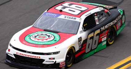 DAYTONA BEACH, FLORIDA - FEBRUARY 16: David Starr, driver of the #66 GreenLightPP.com Chevrolet, drives during practice for the NASCAR Xfinity Series United Rentals 300 at Daytona International Speedway on February 16, 2024 in Daytona Beach, Florida. (Photo by Jared C. Tilton/Getty Images) | Getty Images
