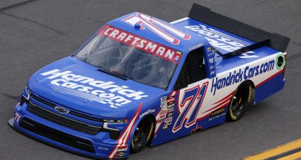 DAYTONA BEACH, FLORIDA - FEBRUARY 15: Rajah Caruth, driver of the #71 HendrickCars.com Chevrolet, drives during practice for the NASCAR Craftsman Truck Series Fresh from Florida 250 at Daytona International Speedway on February 15, 2024 in Daytona Beach, Florida. (Photo by Jared C. Tilton/Getty Images) | Getty Images