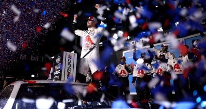 DAYTONA BEACH, FLORIDA - FEBRUARY 19: William Byron, driver of the #24 Axalta Chevrolet, celebrates in victory lane after winning the NASCAR Cup Series Daytona 500 at Daytona International Speedway on February 19, 2024 in Daytona Beach, Florida. (Photo by Jared C. Tilton/Getty Images) | Getty Images