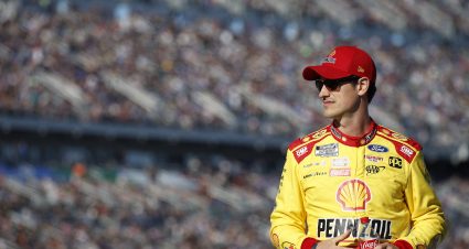 DAYTONA BEACH, FLORIDA - FEBRUARY 19: Joey Logano, driver of the #22 Shell Pennzoil Ford, walks onstage during driver intros prior to the NASCAR Cup Series Daytona 500 at Daytona International Speedway on February 19, 2024 in Daytona Beach, Florida. (Photo by Chris Graythen/Getty Images) | Getty Images