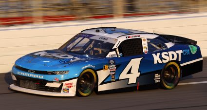 HAMPTON, GEORGIA - FEBRUARY 24: Dawson Cram, driver of the #4 KSDT CPA Chevrolet, drives during the NASCAR Xfinity Series King of Tough 250 at Atlanta Motor Speedway on February 24, 2024 in Hampton, Georgia. (Photo by Todd Kirkland/Getty Images) | Getty Images