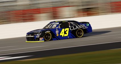 HAMPTON, GEORGIA - FEBRUARY 23: Ryan Ellis, driver of the #43 Classic Collision Chevrolet, drives during qualifying for the NASCAR Xfinity Series King of Tough 250 at Atlanta Motor Speedway on February 23, 2024 in Hampton, Georgia. (Photo by Alex Slitz/Getty Images) | Getty Images