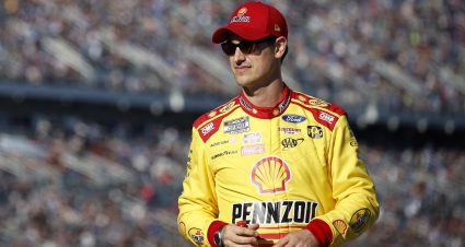 DAYTONA BEACH, FLORIDA - FEBRUARY 19: Joey Logano, driver of the #22 Shell Pennzoil Ford, walks onstage during driver intros prior to the NASCAR Cup Series Daytona 500 at Daytona International Speedway on February 19, 2024 in Daytona Beach, Florida. (Photo by Chris Graythen/Getty Images) | Getty Images