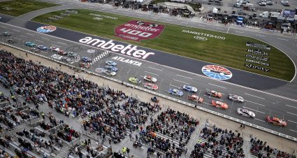 HAMPTON, GEORGIA - FEBRUARY 25: A general view of racing during the NASCAR Cup Series Ambetter Health 400 at Atlanta Motor Speedway on February 25, 2024 in Hampton, Georgia. (Photo by Alex Slitz/Getty Images) | Getty Images