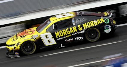 LOS ANGELES, CALIFORNIA - FEBRUARY 03: Kyle Busch, driver of the #8 Morgan & Morgan Chevrolet, drives during practice for the NASCAR Cup Series Busch Light Clash at The Coliseum at Los Angeles Memorial Coliseum on February 03, 2024 in Los Angeles, California. (Photo by Meg Oliphant/Getty Images) | Getty Images