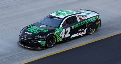BRISTOL, TENNESSEE - MARCH 16: John Hunter Nemechek, driver of the #42 Dollar Tree Toyota, drives during practice for the NASCAR Cup Series  Food City 500 at Bristol Motor Speedway on March 16, 2024 in Bristol, Tennessee. (Photo by Jonathan Bachman/Getty Images) | Getty Images