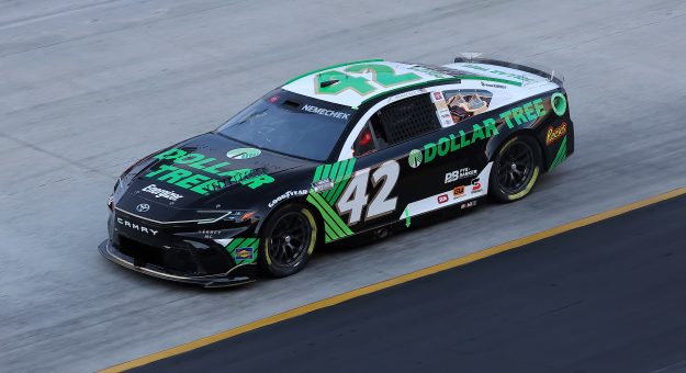 BRISTOL, TENNESSEE - MARCH 16: John Hunter Nemechek, driver of the #42 Dollar Tree Toyota, drives during practice for the NASCAR Cup Series  Food City 500 at Bristol Motor Speedway on March 16, 2024 in Bristol, Tennessee. (Photo by Jonathan Bachman/Getty Images) | Getty Images