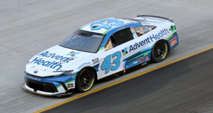 BRISTOL, TENNESSEE - MARCH 16: Erik Jones, driver of the #43 AdventHealth Toyota, drives during practice for the NASCAR Cup Series  Food City 500 at Bristol Motor Speedway on March 16, 2024 in Bristol, Tennessee. (Photo by Jonathan Bachman/Getty Images) | Getty Images