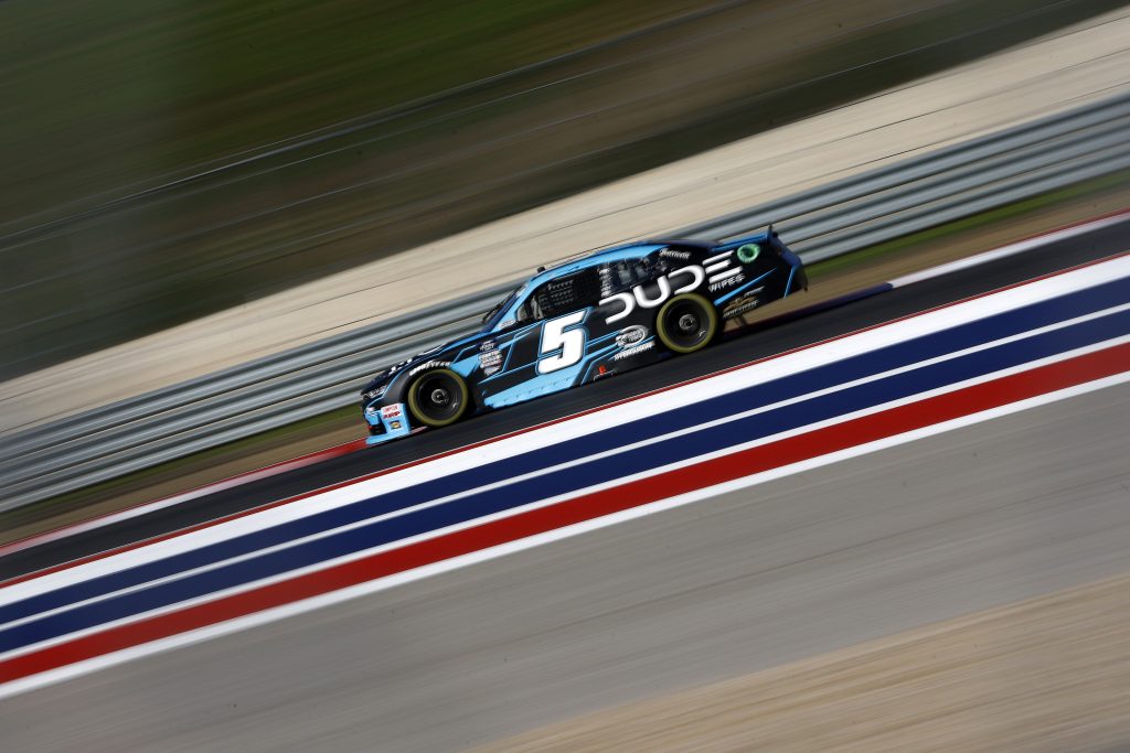 AUSTIN, TEXAS - MARCH 22: Anthony Alfredo, driver of the #5 Dude Wipes Chevrolet, drives during qualifying for the NASCAR Xfinity Series Focused Health 250 at Circuit of The Americas on March 22, 2024 in Austin, Texas. (Photo by Sean Gardner/Getty Images) | Getty Images