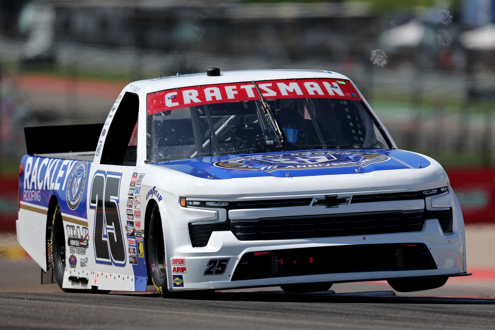 AUSTIN, TEXAS - MARCH 22: Ty Dillon, driver of the #25 Rackley Roofing Chevrolet, drives during practice for the NASCAR Craftsman Truck Series XPEL 225 at Circuit of The Americas on March 22, 2024 in Austin, Texas. (Photo by Jonathan Bachman/Getty Images) | Getty Images