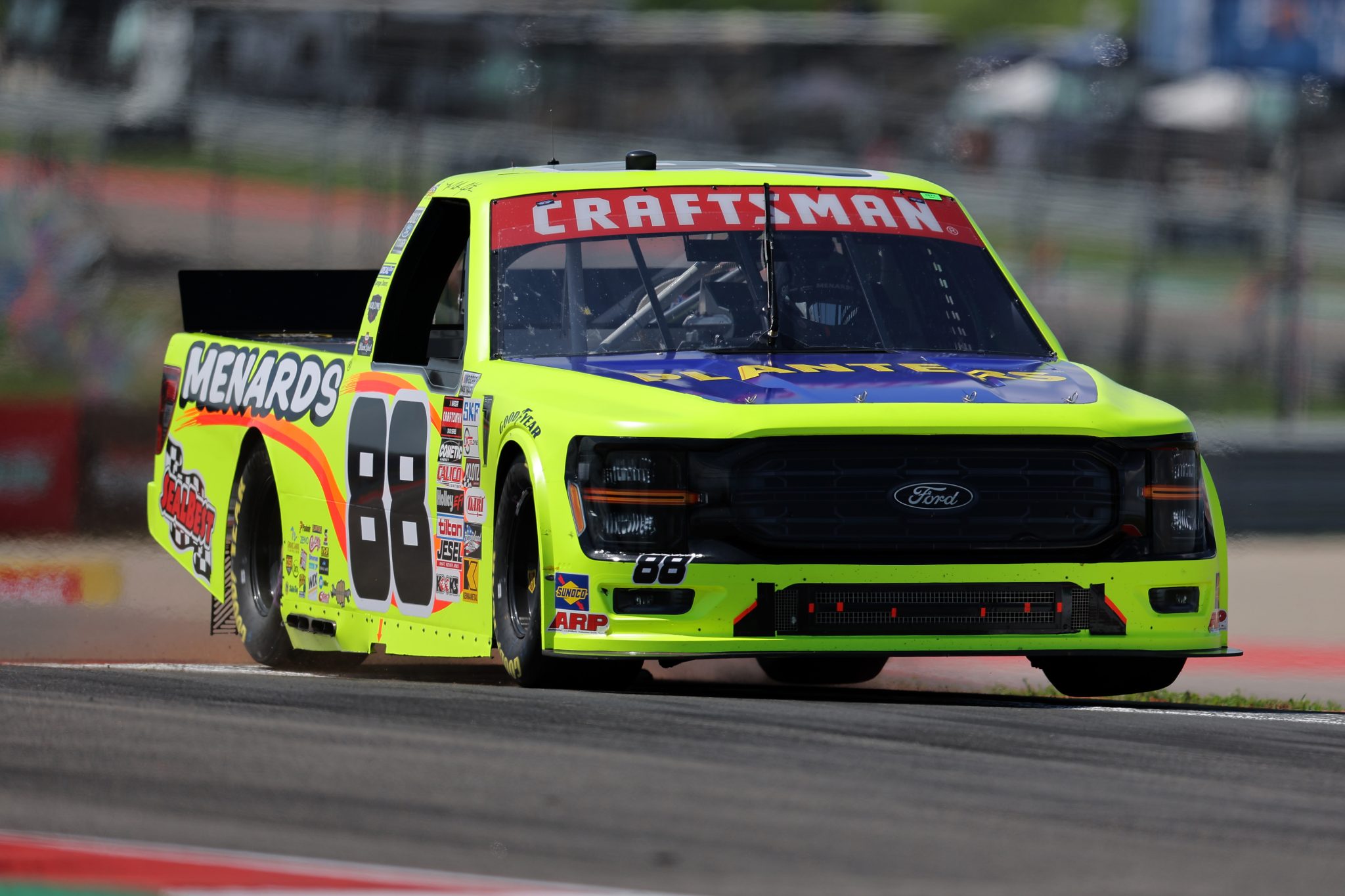 AUSTIN, TEXAS - MARCH 22: Matt Crafton, driver of the #88 Planters/Menards Ford, drives during practice for the NASCAR Craftsman Truck Series XPEL 225 at Circuit of The Americas on March 22, 2024 in Austin, Texas. (Photo by Jonathan Bachman/Getty Images) | Getty Images
