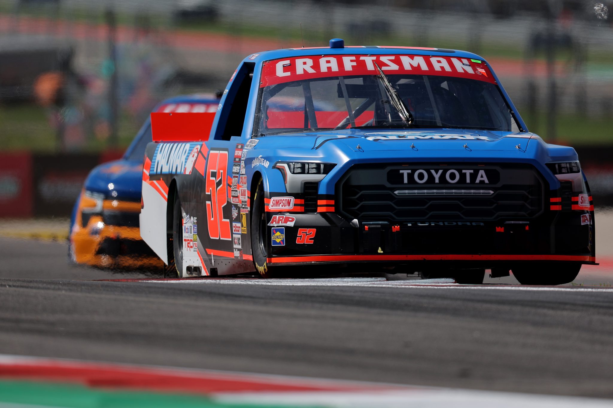 AUSTIN, TEXAS - MARCH 22: Stewart Friesen, driver of the #52 Halmar International Toyota, drives during practice for the NASCAR Craftsman Truck Series XPEL 225 at Circuit of The Americas on March 22, 2024 in Austin, Texas. (Photo by Jonathan Bachman/Getty Images) | Getty Images