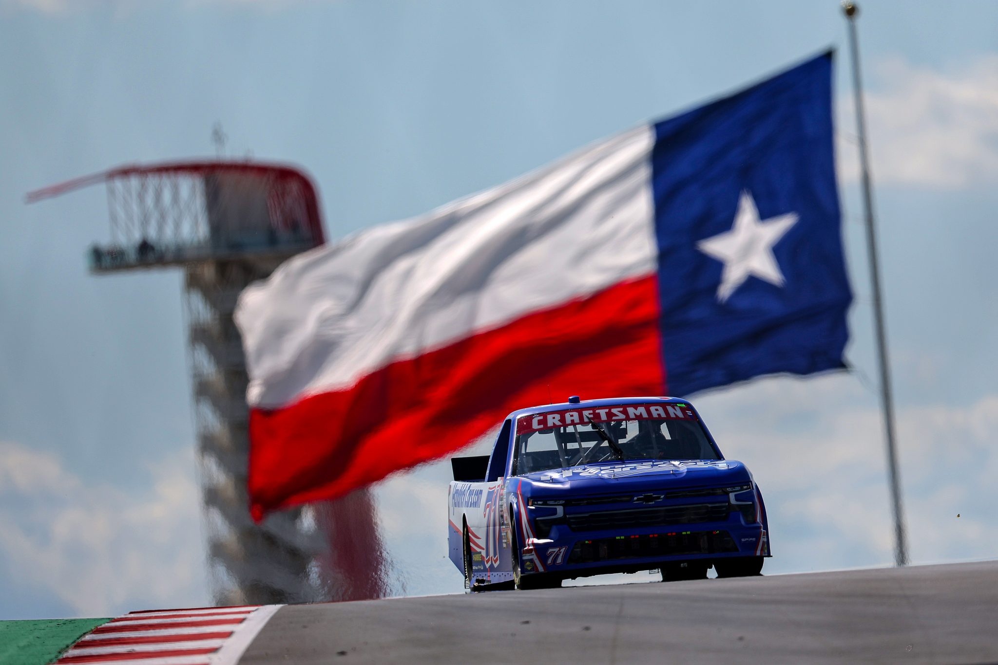 AUSTIN, TEXAS - MARCH 22: Rajah Caruth, driver of the #71 HendrickCars.com Chevrolet, drives during qualifying for the NASCAR Craftsman Truck Series XPEL 225 at Circuit of The Americas on March 22, 2024 in Austin, Texas. (Photo by Jonathan Bachman/Getty Images) | Getty Images