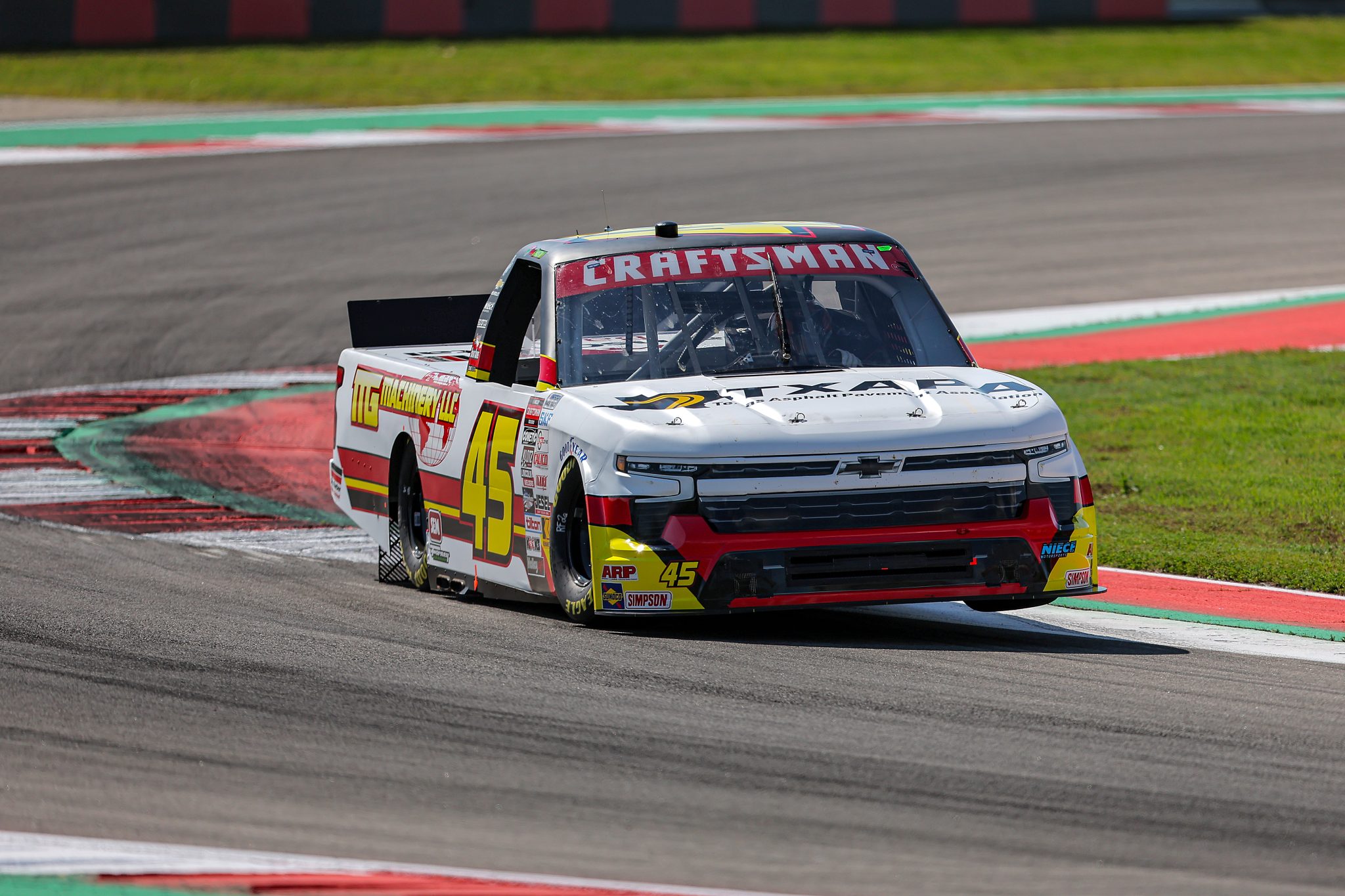 AUSTIN, TEXAS - MARCH 22: Ross Chastain, driver of the #45 TXAPA Chevrolet, drives during qualifying for the NASCAR Craftsman Truck Series XPEL 225 at Circuit of The Americas on March 22, 2024 in Austin, Texas. (Photo by Jonathan Bachman/Getty Images) | Getty Images