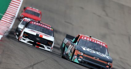 AUSTIN, TEXAS - MARCH 23: Marco Andretti, driver of the #04 Group 1001/CarQuest Chevrolet, drives during the NASCAR Craftsman Truck Series XPEL 225 at Circuit of The Americas on March 23, 2024 in Austin, Texas. (Photo by Jonathan Bachman/Getty Images) | Getty Images