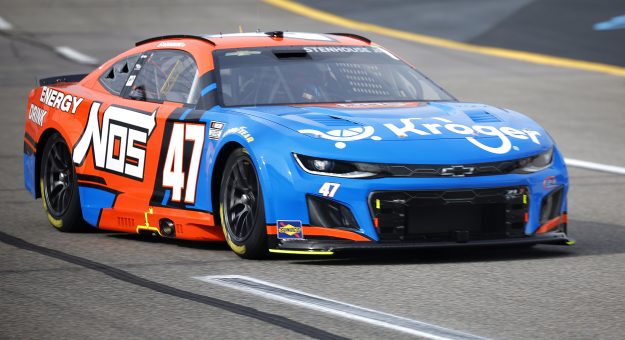 RICHMOND, VIRGINIA - MARCH 30: Ricky Stenhouse Jr., driver of the #47 Kroger/NOS Energy Drink Chevrolet, drives during practice for the NASCAR Cup Series Toyota Owners 400 at Richmond Raceway on March 30, 2024 in Richmond, Virginia. (Photo by Alex Slitz/Getty Images) | Getty Images