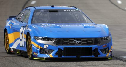 RICHMOND, VIRGINIA - MARCH 30: Justin Haley, driver of the #51 Walmart Health & Wellness Ford, drives during practice for the NASCAR Cup Series Toyota Owners 400 at Richmond Raceway on March 30, 2024 in Richmond, Virginia. (Photo by Alex Slitz/Getty Images) | Getty Images