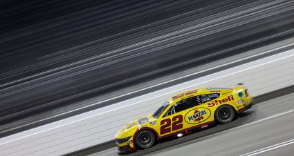 RICHMOND, VIRGINIA - MARCH 31: Joey Logano, driver of the #22 Shell Pennzoil Ford, drives during the NASCAR Cup Series Toyota Owners 400 at Richmond Raceway on March 31, 2024 in Richmond, Virginia. (Photo by Jonathan Bachman/Getty Images) | Getty Images