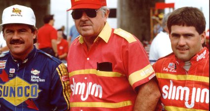 UNKNOWN:  Terry (L) and Bobby Labonte (R) are the only brothers to win the NASCAR Cup Series title. Bobby also has a Busch Series (now Nationwide) championship. Their father Bob is in the center.  (Photo by ISC Archives/CQ-Roll Call Group via Getty Images)