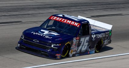 FORT WORTH, TEXAS - APRIL 12: Spencer Boyd, driver of the #76 Tohatsu America Chevrolet, drives during qualifying for the NASCAR Craftsman Truck Series SpeedyCash.com 250 at Texas Motor Speedway on April 12, 2024 in Fort Worth, Texas. (Photo by Jared C. Tilton/Getty Images) | Getty Images