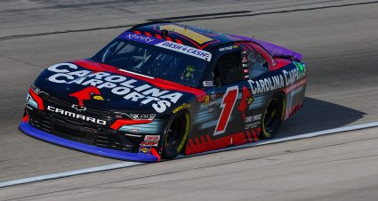 FORT WORTH, TEXAS - APRIL 12: Sam Mayer, driver of the #1 Carolina Carports Chevrolet, drives during qualifying for the NASCAR Xfinity Series Andy's Frozen Custard 300 at Texas Motor Speedway on April 12, 2024 in Fort Worth, Texas. (Photo by Jared C. Tilton/Getty Images) | Getty Images