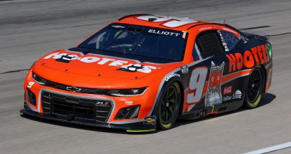 FORT WORTH, TEXAS - APRIL 13: Chase Elliott, driver of the #9 Hooters Chevrolet, drives during qualifying for the NASCAR Cup Series AutoTrader EchoPark Automotive 400 at Texas Motor Speedway on April 13, 2024 in Fort Worth, Texas. (Photo by Jared C. Tilton/Getty Images) | Getty Images