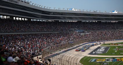 FORT WORTH, TEXAS - APRIL 14: A general view of racing during the NASCAR Cup Series AutoTrader EchoPark Automotive 400 at Texas Motor Speedway on April 14, 2024 in Fort Worth, Texas. (Photo by Jared C. Tilton/Getty Images) | Getty Images