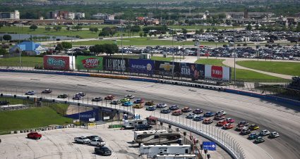 FORT WORTH, TEXAS - APRIL 14: A general view of racing during the NASCAR Cup Series AutoTrader EchoPark Automotive 400 at Texas Motor Speedway on April 14, 2024 in Fort Worth, Texas. (Photo by Jared C. Tilton/Getty Images) | Getty Images