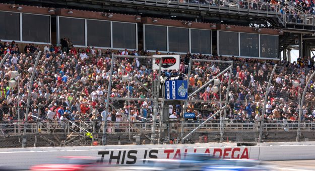 TALLADEGA, ALABAMA - APRIL 21: A general view of racing during the NASCAR Cup Series GEICO 500 at Talladega Superspeedway on April 21, 2024 in Talladega, Alabama. (Photo by James Gilbert/Getty Images) | Getty Images