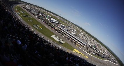 TALLADEGA, ALABAMA - APRIL 21: A general view of racing during the NASCAR Cup Series GEICO 500 at Talladega Superspeedway on April 21, 2024 in Talladega, Alabama. (Photo by Sean Gardner/Getty Images) | Getty Images